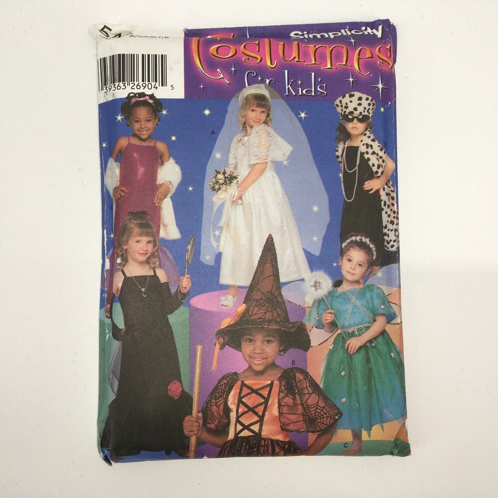 Simplicity Sewing Pattern 5409 Girls Halloween Costume Princess Bride 3-8 UNCUT